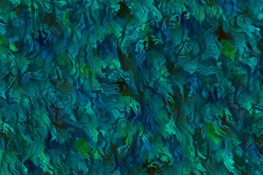 Güzel taranmış asimetrik desenli yeşil, mavi ve turkuazlı soyut arkaplan