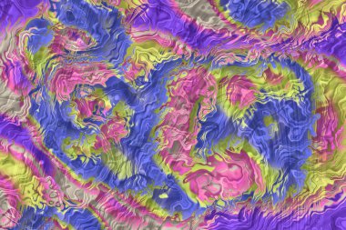 Soyut arkaplan sarı, mavi ve pembe, güzel taranmış asimetrik desenli.