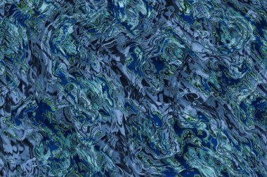 Güzel taranmış asimetrik desenli yeşil, mavi ve turkuazlı soyut arkaplan