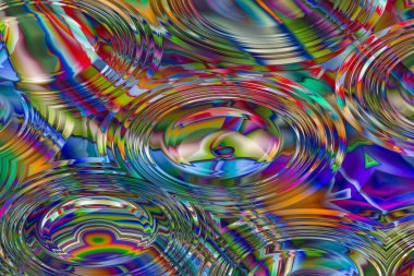 Sarı, mavi ve pembe renkli soyut arkaplan ve güzel fırçalanmış dalgalanma deseni