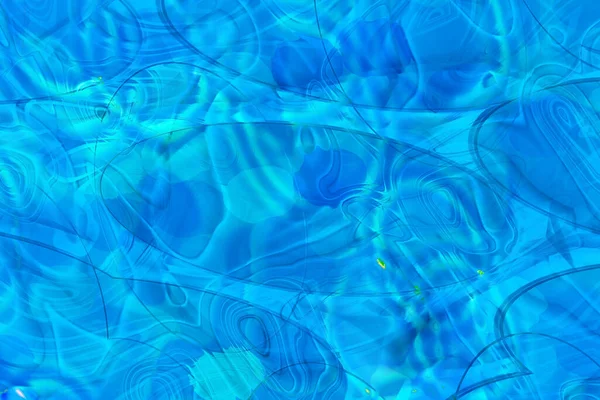 Abstracte Achtergrond Het Blauw Met Mooi Water Rimpel Abstract Patroon — Stockfoto