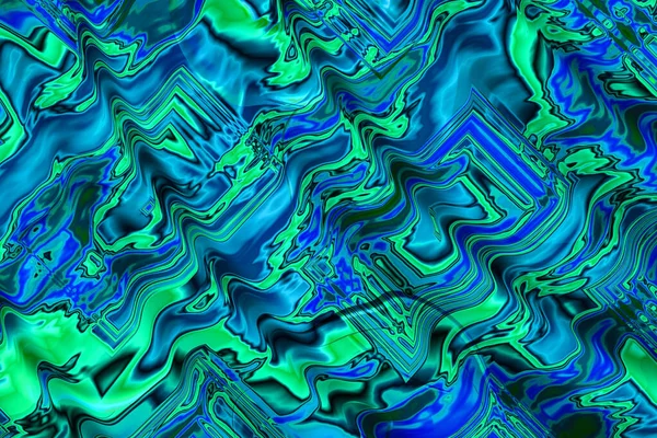 Fond Abstrait Bleu Vert Turquoise Clair Avec Joli Motif Ondulé — Photo