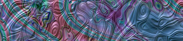 Цветной Графический Панорамный Баннер Хаотичным Блестящим Металлическим Рисунком Голубом — стоковое фото