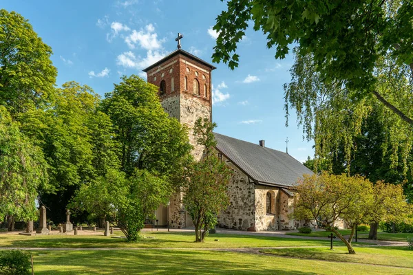 Iglesia Medieval San Nicolás Arboga Suecia Construido Siglo Verano Luz — Foto de Stock