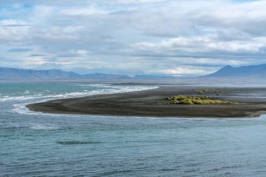 Kuzey İzlanda 'nın sonsuzluğundan güzel manzara ve okyanus manzarası