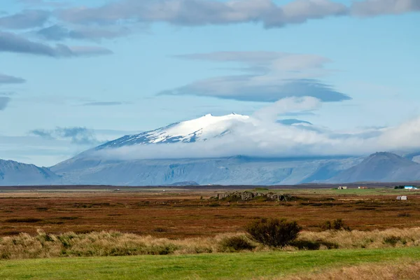 Чудовий Вид Гору Або Верхній Льодовик Snaefallsjokul Західній Частині Ісландії — стокове фото