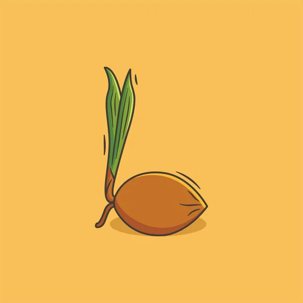 Illustration Vector Graphic Coconut Seed Perfect Illustrations Agricultural Products Etc — Stock Photo, Image