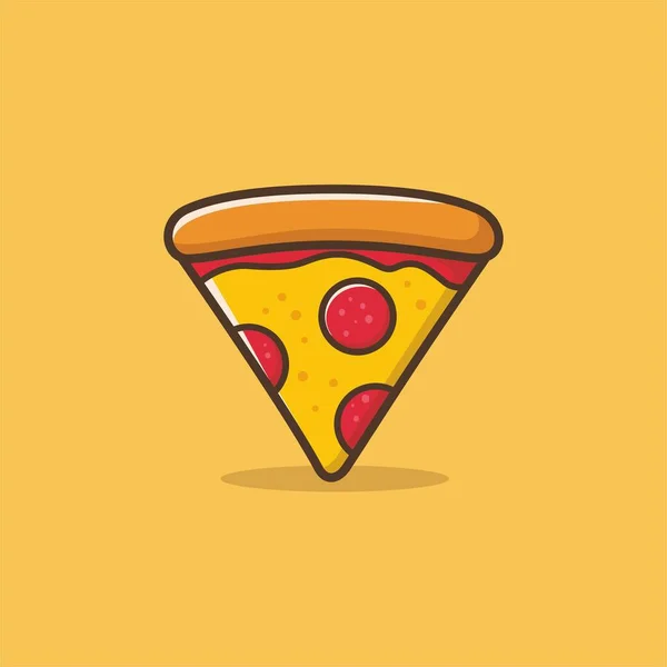 Ilustración Gráfica Vectorial Pizza Rebanada Perfecto Para Libros Menú Carteles — Vector de stock
