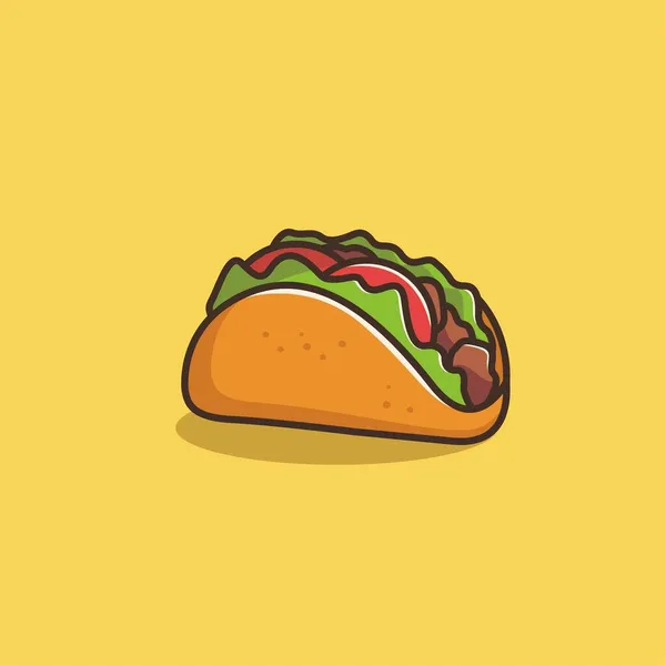 Ilustracja Grafiki Wektorowej Tacos Idealny Książek Menu Plakatów Banerów Itp — Wektor stockowy