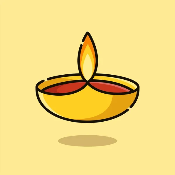 Illustration Vektorgrafik Der Diwali Lampe Perfekt Für Diwali Diwali Tag — Stockvektor