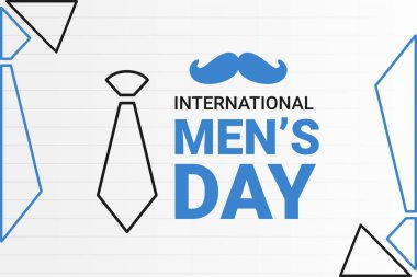 Uluslararası Erkekler Günü 'nün illüstrasyon vektör grafiği. İllüstrasyon afişler, el ilanları, çıkartmalar, kartlar vs. için uygundur.