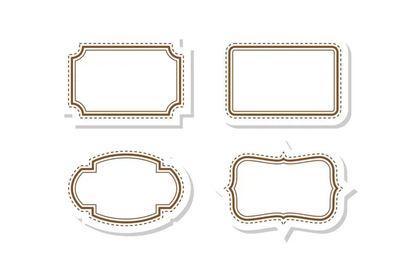Vektör çerçeve koleksiyonu. Çerçeve klasik dekorasyon seti. Stok vektörü.