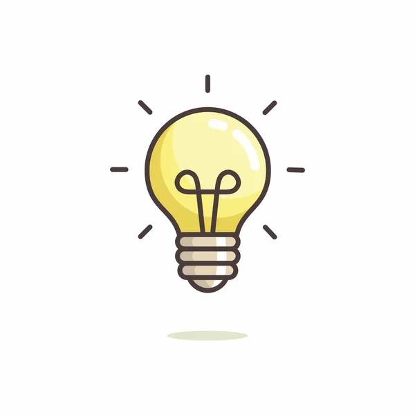 Ampulün görüntü vektör grafiği. Beyaz arka planda izole edilmiş ampul minimalist tarzı. İllüstrasyon Web İniş Sayfası, Bayrak, broşür, çıkartma, kart vs. için uygundur.