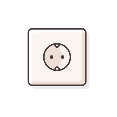 Plugs 'ın çizim vektör grafiği. Minimalist stili beyaz arka planda izole ediyor. İllüstrasyon Banner, el ilanları, çıkartmalar, kart vs. için uygundur.