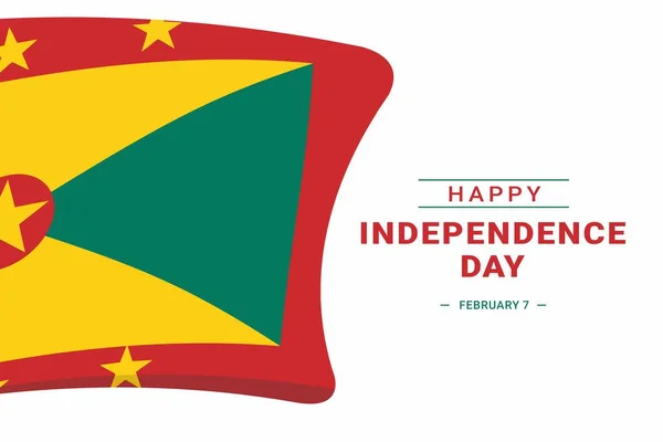 Grenada Onafhankelijkheidsdag Vector Illustratie Illustratie Geschikt Voor Banners Flyers Stickers — Stockvector