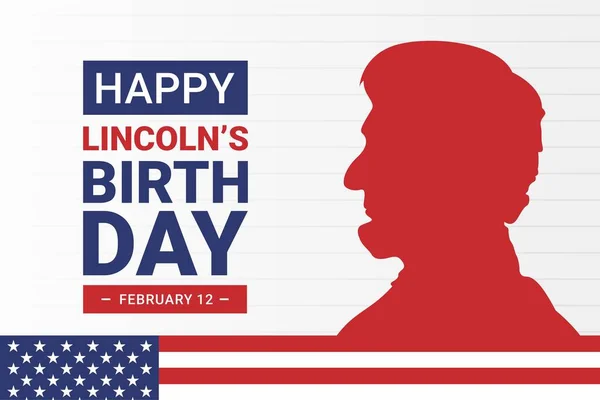 Lincoln Birthday Vector Illustration Illustration Suitable Banners Flyers Stickers Cards — Stock Vector