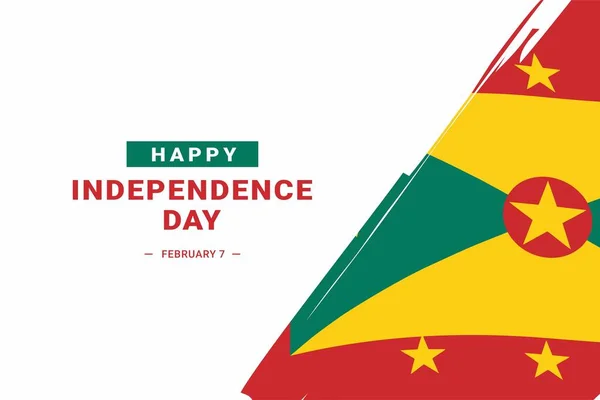 Grenada Onafhankelijkheidsdag Vector Illustratie Illustratie Geschikt Voor Banners Flyers Stickers — Stockvector