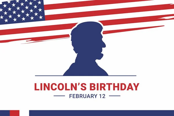 Lincoln Birthday Vector Illustration Illustration Suitable Banners Flyers Stickers Cards — Stock Vector