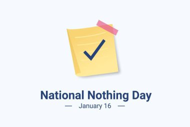 Illustration vector graphic of National Nothing Day. The illustration is Suitable for banners, flyers, stickers, Card, etc. clipart