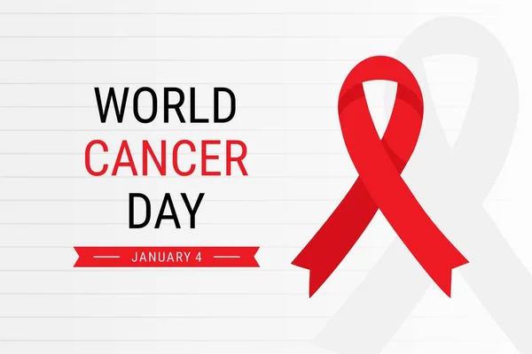 Dünya Kanser Günü 'nün illüstrasyon vektör grafiği. İllüstrasyon afişler, el ilanları, çıkartmalar, kartlar vs. için uygundur.