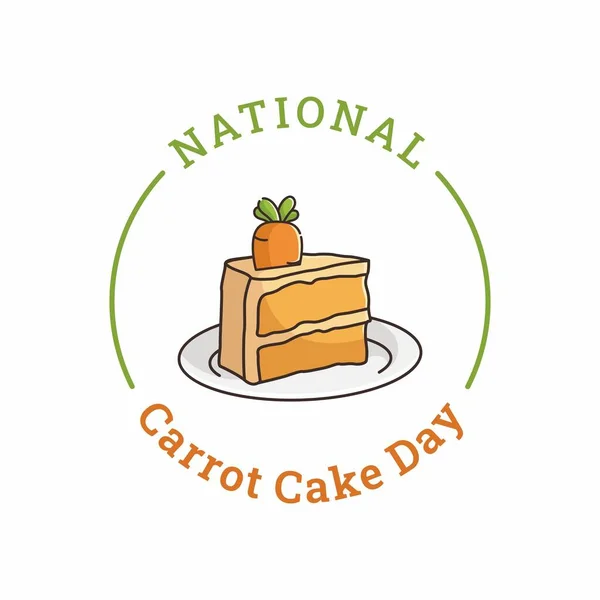 Illustrationsvektorgrafik Des Carrot Cake Day Die Abbildung Ist Für Banner — Stockvektor