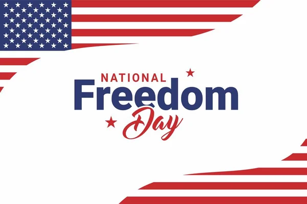 Ulusal Özgürlük Günü 'nün görsel vektör grafiği. İllüstrasyon afişler, el ilanları, çıkartmalar, kartlar vs. için uygundur.
