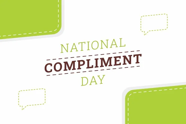 Illustrationsvektorgrafik Des National Compliment Day Die Abbildung Ist Für Banner — Stockvektor