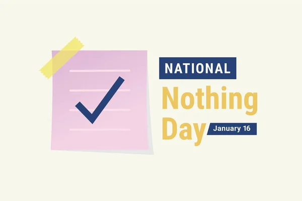 Illustrationsvektorgrafik Des National Nothing Day Die Abbildung Ist Für Banner — Stockvektor