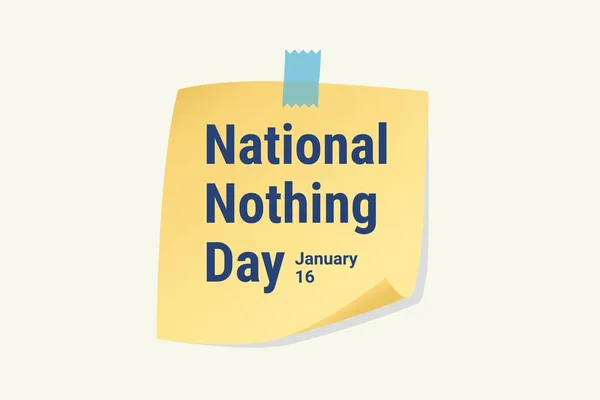 Ulusal Hiçlik Günü 'nün görsel vektör grafiği. İllüstrasyon afişler, el ilanları, çıkartmalar, kartlar vs. için uygundur.