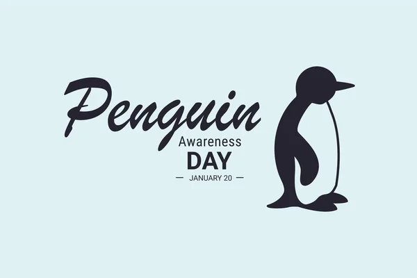 Illustration Vector Graphic Penguin Awareness Day Illustration Suitable Banners Flyers — Stock Vector