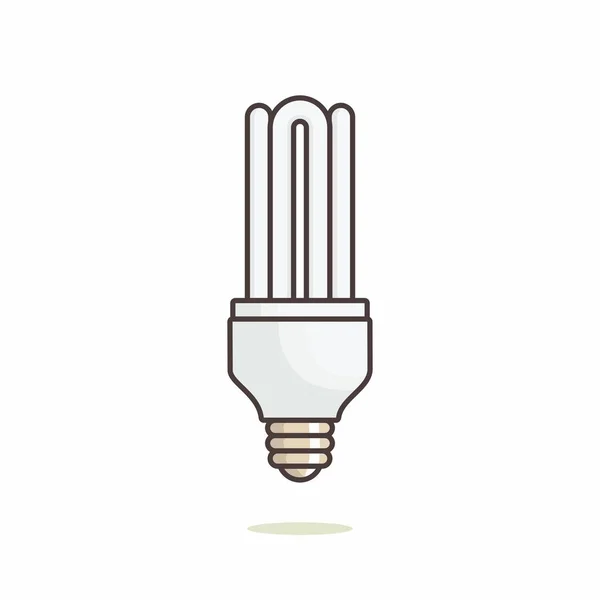 Illustrationsvektorgrafik Der Glühbirne Glühbirne Minimalistischen Stil Isoliert Auf Weißem Hintergrund — Stockvektor