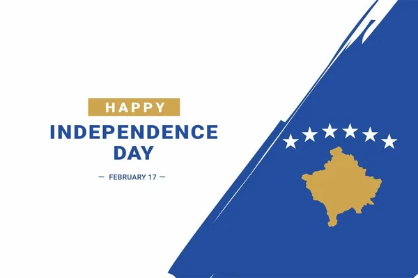 Jour Indépendance Kosovo Illustration Vectorielle Illustration Convient Aux Bannières Flyers — Image vectorielle