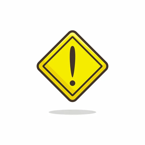 Значок Предупреждающий Знак Предупреждающий Знак Плоский Стиль Изолирован Белом Фоне — стоковый вектор