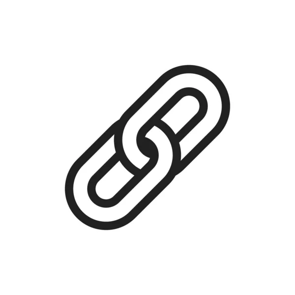 Zincir bağlantısı simgesi. Beyaz arkaplan üzerinde izole zincir linki düz biçimi - stok vektörü.
