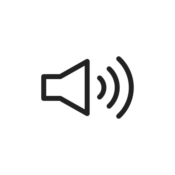 Звуковая Икона Звуковой Плоский Стиль Изолированный Белом Фоне Фондовый Вектор — стоковый вектор