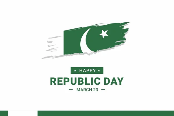 Día República Pakistán Ilustración Vectorial Ilustración Adecuada Para Pancartas Volantes — Vector de stock