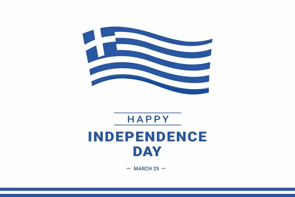 Yunan Bağımsızlık Günü. Vektör İllüstrasyonu. İllüstrasyon afişler, el ilanları, çıkartmalar, kartlar vs. için uygundur.