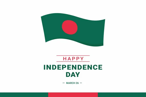 Dia Independência Bangladesh Ilustração Vetorial Ilustração Adequada Para Banners Folhetos — Vetor de Stock