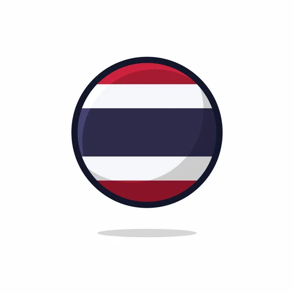 タイ国旗アイコン 白い背景に隔離されたタイフラッグフラットスタイル 株式ベクトル — ストックベクタ