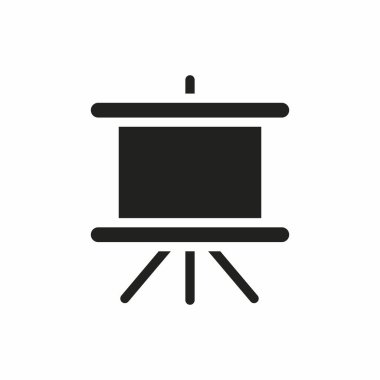 Tuvalin simge vektörü. Beyaz arkaplan üzerinde izole edilmiş tuval düz biçimi - stok vektörü.