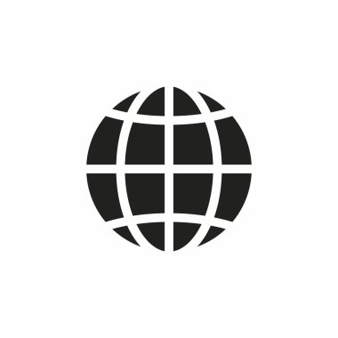 Web Simgesi. Beyaz arkaplanda izole edilmiş Web düz biçimi - stok vektörü.