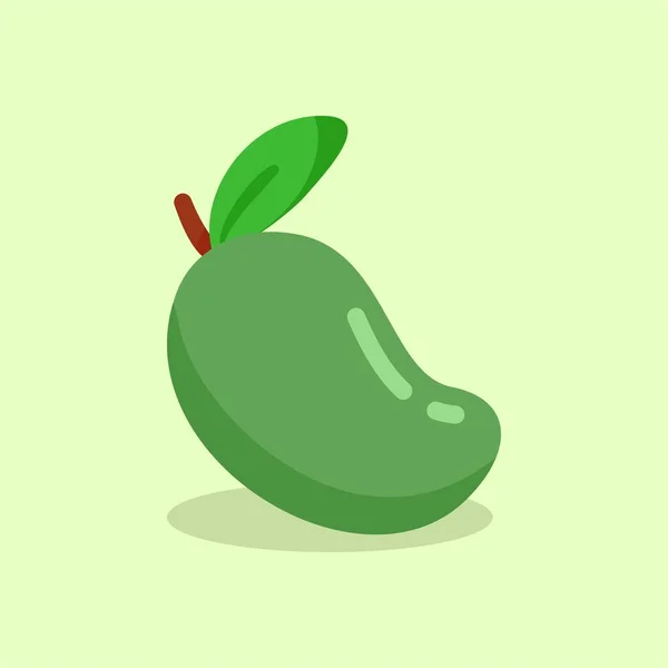 Ilustración Gráfica Vectorial Mango Mango Estilo Plano Aislado Sobre Fondo — Vector de stock