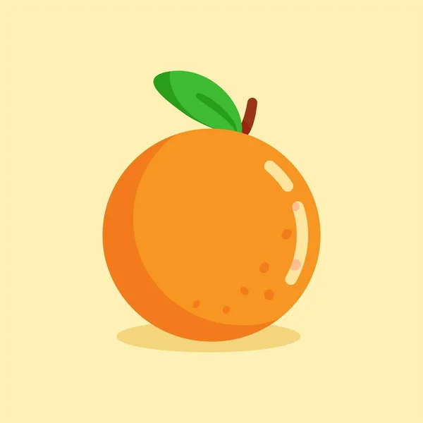 オレンジのイラストベクトルグラフィック オレンジの背景に隔離されたオレンジのフラットスタイル イラストは ウェブランディングページバナー チラシ ステッカー カードなどに適しています — ストックベクタ