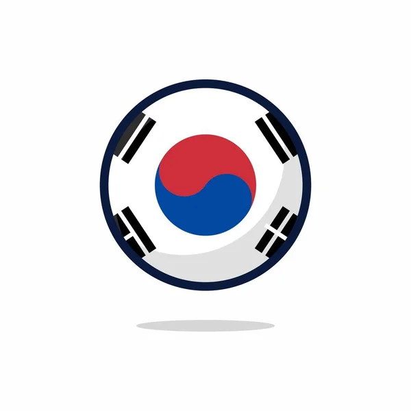 South Korea Flag Icon South Korea Flag Flat Style Isolated — Stock Vector