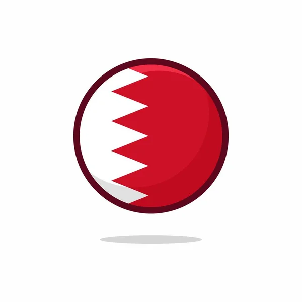 Ikon Bendera Bahrain Gaya Datar Bendera Bahrain Diisolasi Pada Latar - Stok Vektor