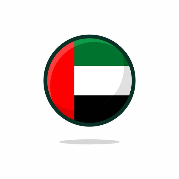 Vereinigte Arabische Emirate Flagge Icon Vereinigte Arabische Emirate Flagge Flach — Stockvektor