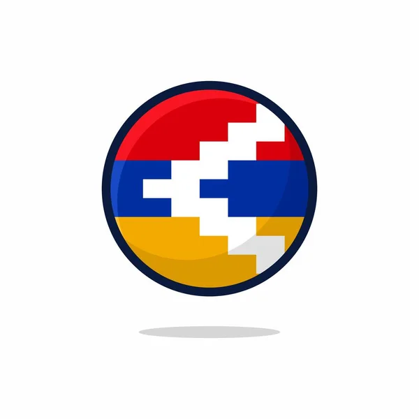 Artsakh Flag Icon Artsakh Flag Flat Style Isolated White Background — ストックベクタ