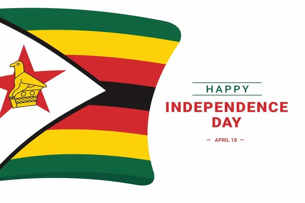 Festa Dell Indipendenza Dello Zimbabwe Illustrazione Vettoriale Illustrazione Adatta Banner — Vettoriale Stock