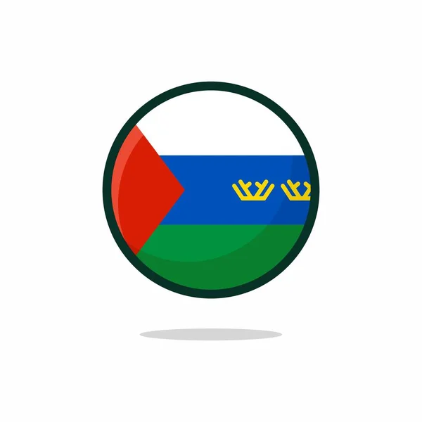Tyumen Flag Icon Tyumen Flag Estilo Plano Aislado Sobre Fondo — Vector de stock