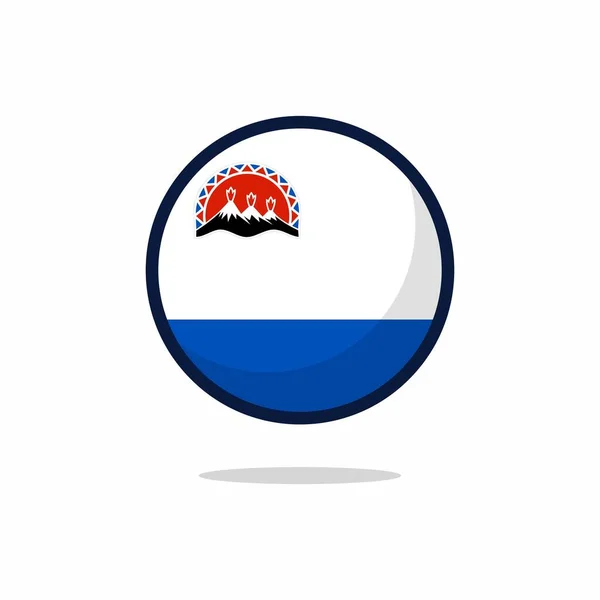 Kamchatka Krai Flag Icon Kamchatka Krai Flag Flat Style Isolated — 스톡 벡터